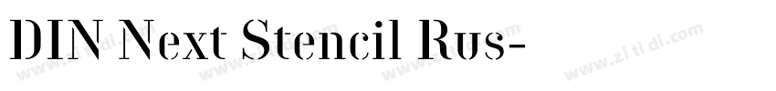 DIN Next Stencil Rus字体转换